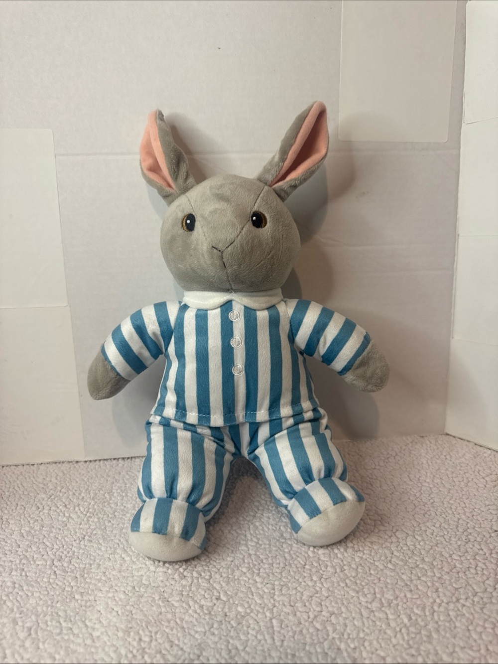 Kohls Cares Goodnight Moon Bunny Rabbit in Striped Pajamas Plush 15"
